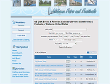 Tablet Screenshot of alabamafairsandfestivals.com